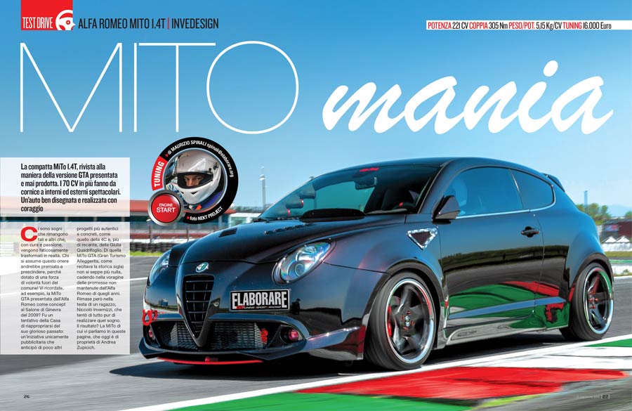 Alfa Romeo MiTo 1.4T elaborata con preparazione Invedesign