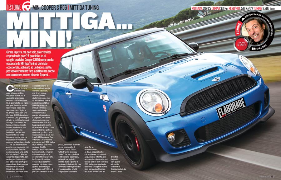 Mini Cooper S R56 elaborata con preparazione Mittiga Tuning