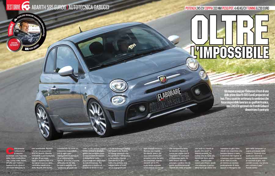 In pista Abarth 595 Euro6 elaborata con preparazione Autotecnica Gabucci