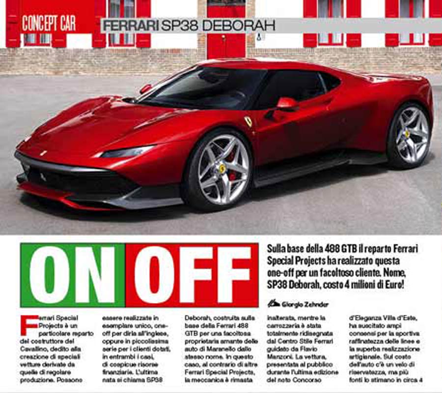 Ferrari SP38 Deborah elaborazione concept car