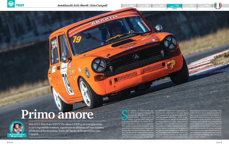 Autobianchi A112 Abarth auto storica elaborata 100 CV con preparazione Campoli Motorsport