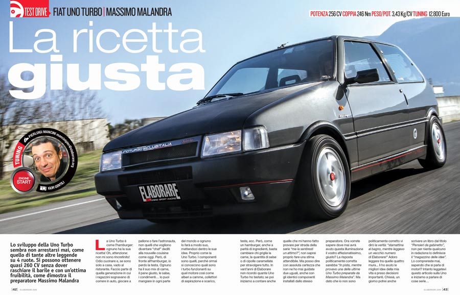 Fiat Uno Turbo elaborata 256 CV con preparazione Massimo Malandra
