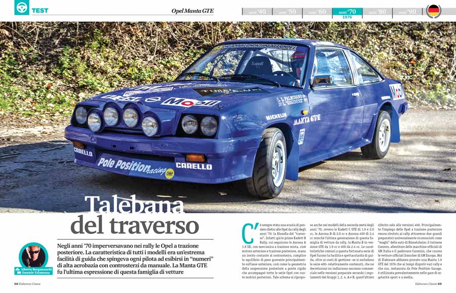 Opel Manta GTE 1976 auto storica elaborata