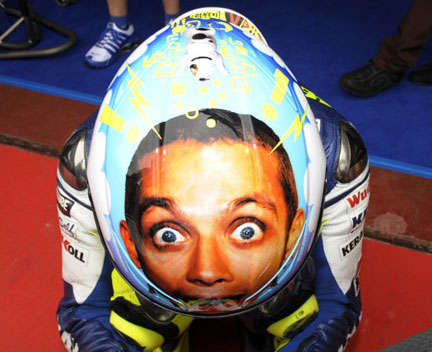 Casco di Valentino Rossi