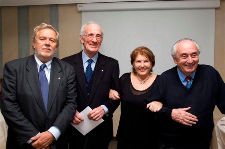 Al centro la moglie di Carlo Abarth, Anneliese accanto a Lorenzo Vidano (a destra), ex direttore Abarth