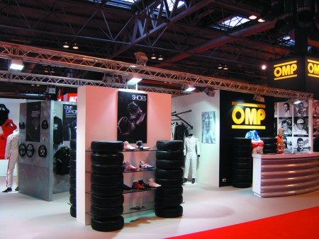 Lo stand OMP alla Fiera di Birmingham