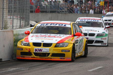  Stefano D'Aste in gara sulla sua vittoriosa BMW