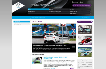  Nuovo sito Web Mazda