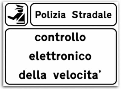 Autovelox cartello di avviso