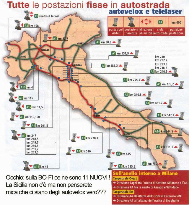 Mappa Autovelox