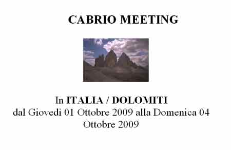 Cabrio Meeting Dolomiti 2009