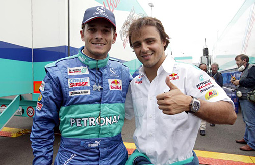 Giancarlo Fisichella con Felipe Massa