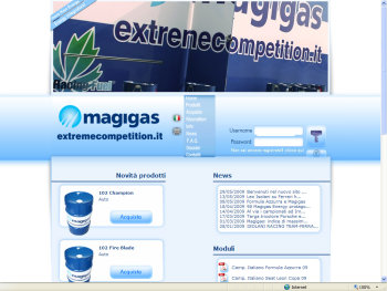  Homepage sito Magigas