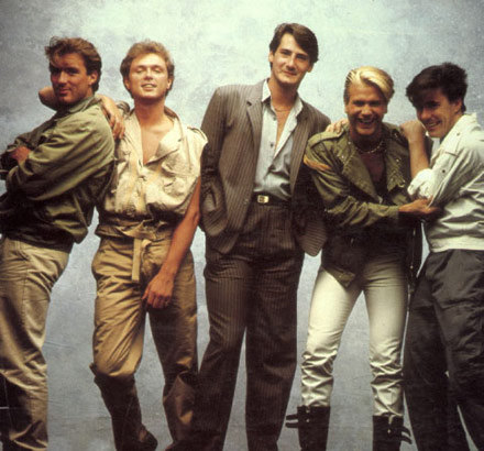 Il gruppo degli Spandau Ballet negli anni '80