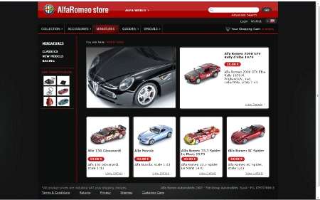 Nuovo shop online Alfa Romeo