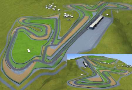Immagini del progetto finale del nuovo impianto dell'Autodromo del Gran Sasso 