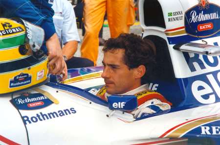 Ayrton Senna in gara