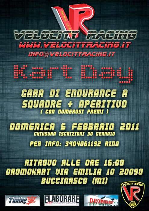 Locandina Kart Day di Buccinasco by Velocity Racing