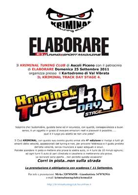 4° Kriminal Track Day del Tuning Club di Ascoli Piceno