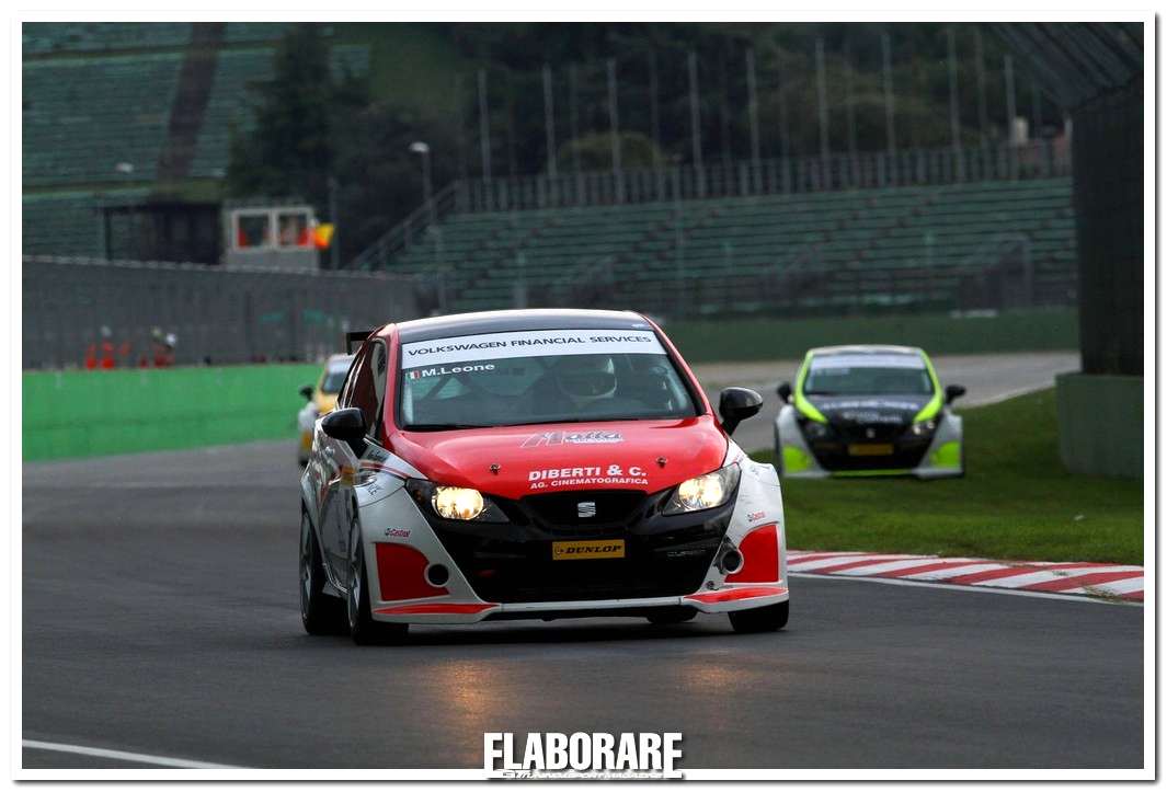 Matteo Leone in gara alla Seat Ibiza Cup a Imola