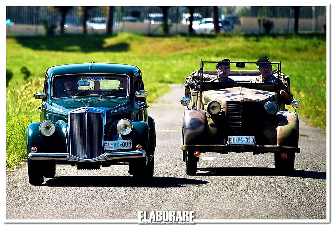 Esercito Italiano con Fiat 508C e Lancia Aprilia alla Mille Miglia 2012