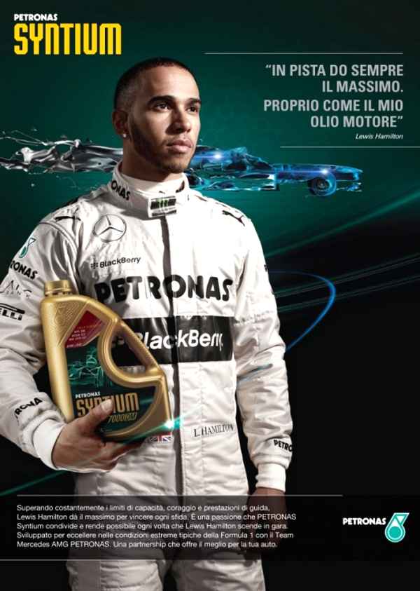 Lewis Hamilton testimonial PETRONAS SYNTIUM