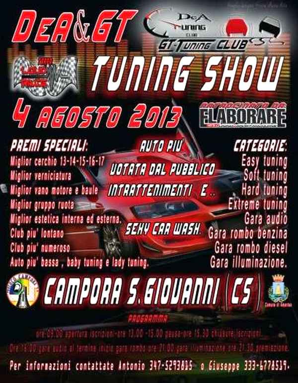 locandina Dea&GT Tuning Show