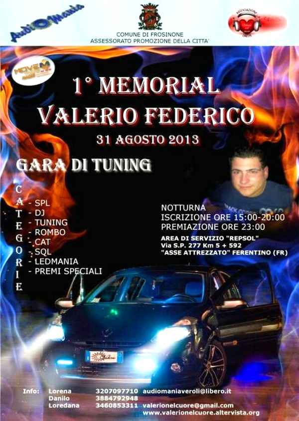 locandina 1° Raduno "Memorial Valerio Federico"