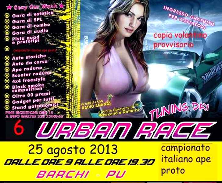 Locandina 6° Urban Race Tuning Day