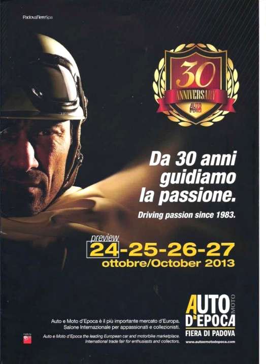 Locandina Auto e Moto d'Epoca 2013 alla Fiera di Padova