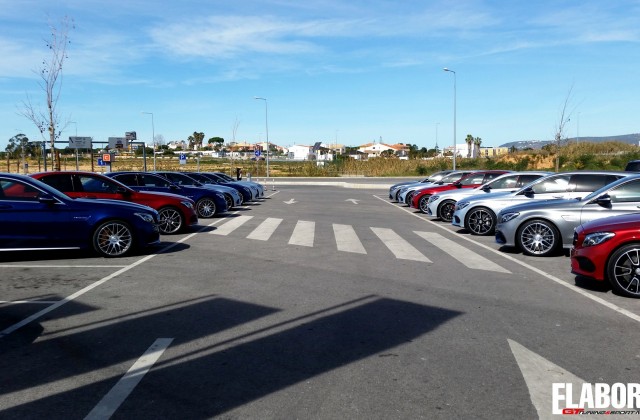 Mercedes C63 S AMG a Portimao parco auto