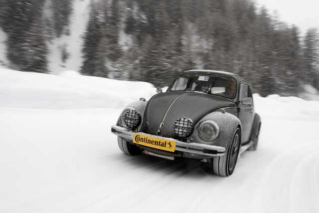 test pneumatici invernali su VW Maggolino