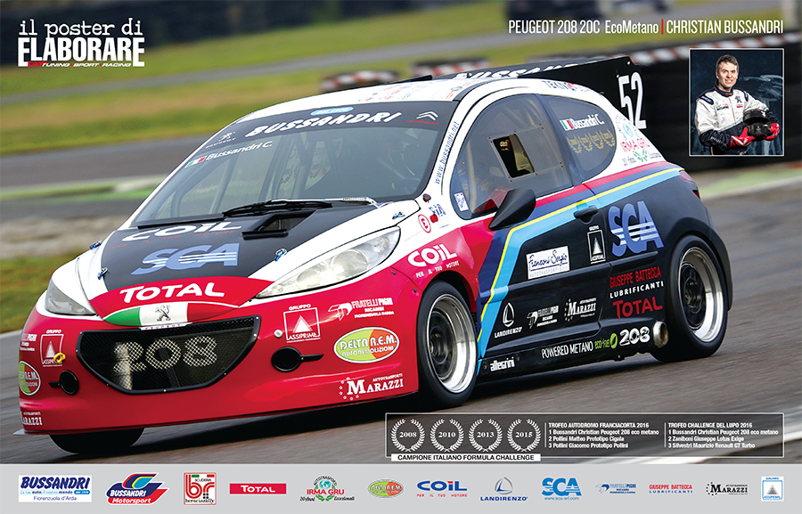 Poster Peugeot 208 20C metano by Bussandri 