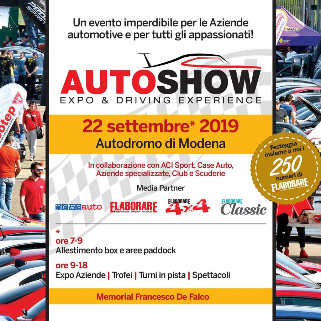 Elaborare AutoShow all'Autodromo di Modena
