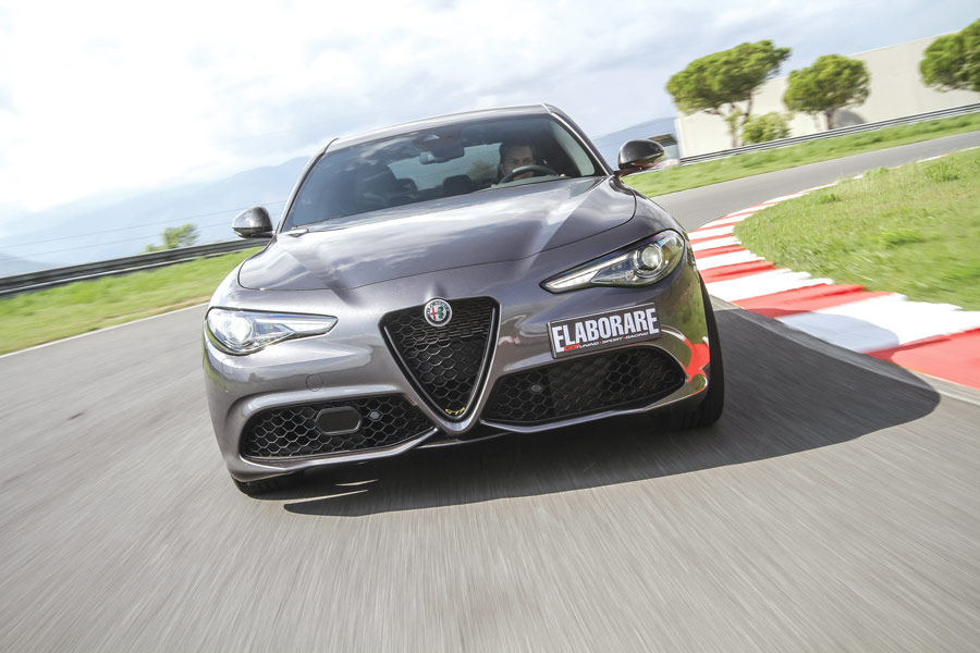 Motore Alfa Romeo Giulia Veloce Ti Q4 elaborata 350 CV con preparazione Leone Motorsport