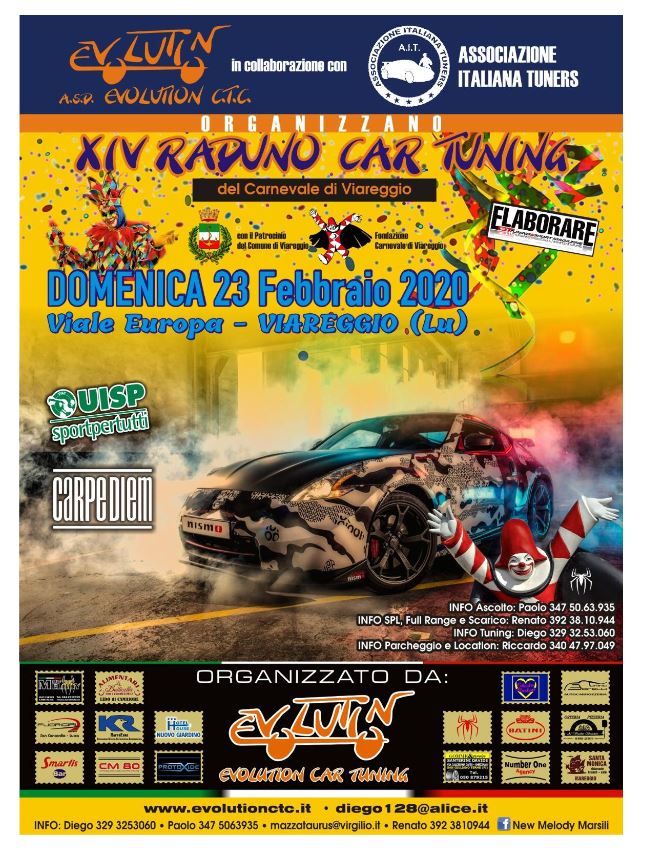 Locandina XIV Raduno Car Tuning del Carnevale di Viareggio