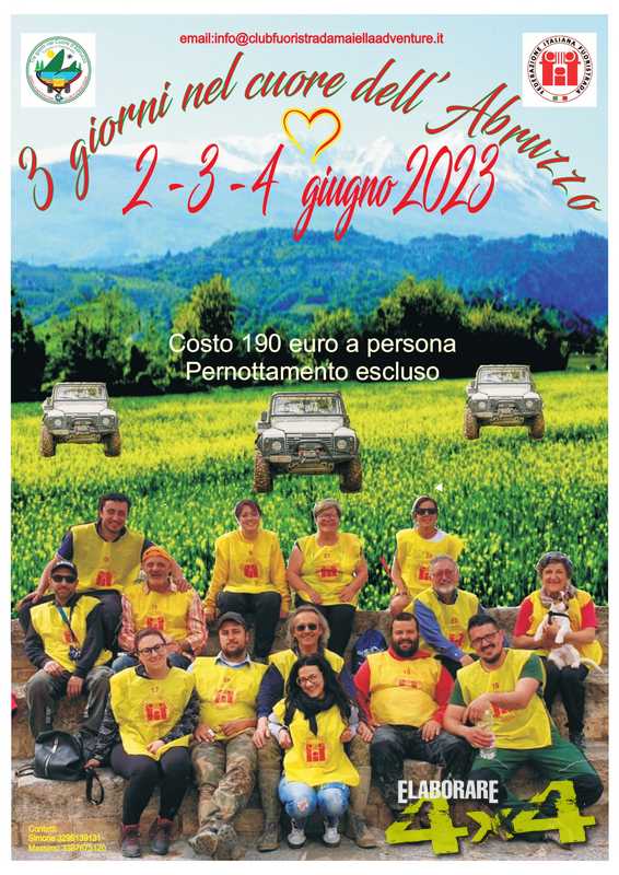 Evento in fuoristrada 9^ edizione 3 giorni nel cuore dell'Abruzzo
