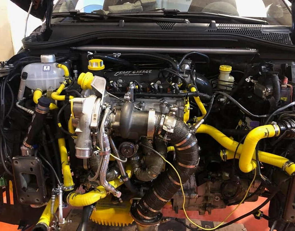 motore Abarth 500 595 preparato da gara Old School Garage