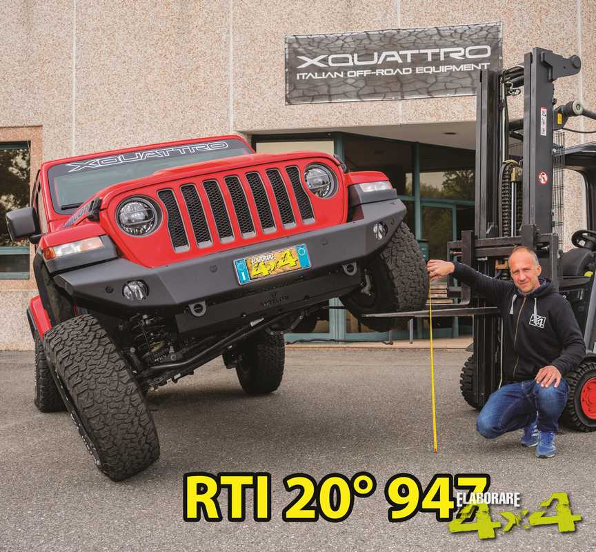 Jeep JL Rubicon, nel test rampa ha ottenuto un RTI 20° e 947 mm